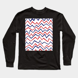 Zig Zag White Long Sleeve T-Shirt